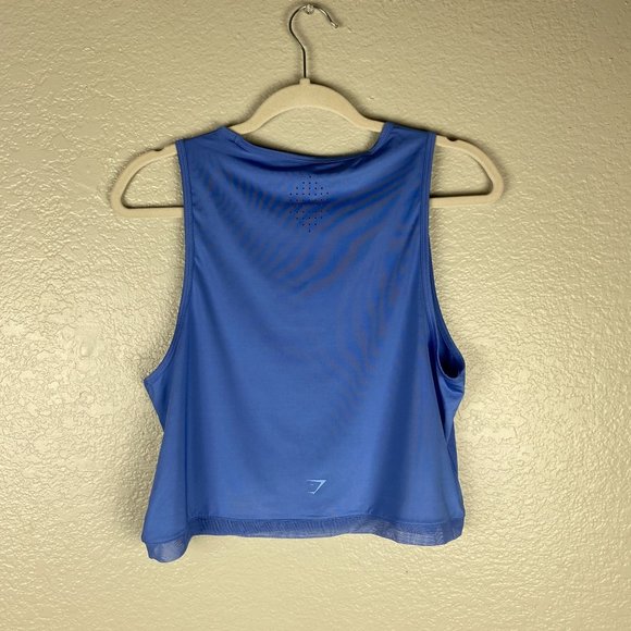 NWT Gymshark x Whitney Simmons Beautiful Blue Crop Tank Women's Size Small - Picture 5 of 11